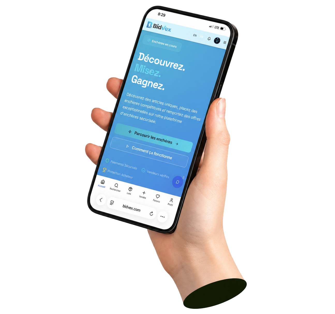 BidVex mobile app